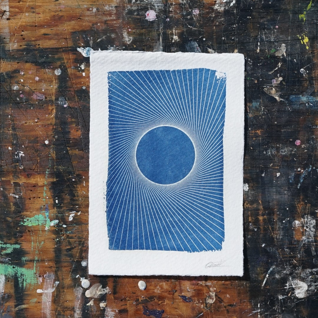 Hypnotic Depths, Original Cyanotype